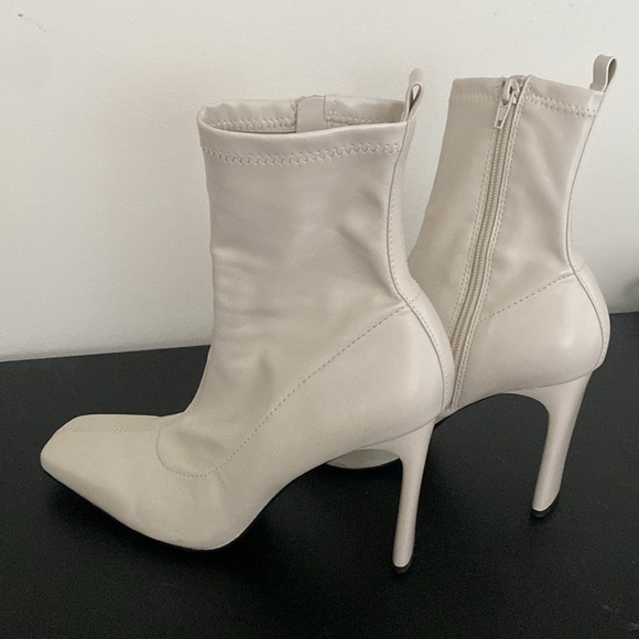 Zara white leather booties - Picture 3 of 5